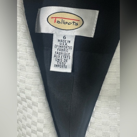 NEW Talbots Blazer Sz 6 Collared Black Suit Tailored Career Classic Preppy - Picture 11 of 13